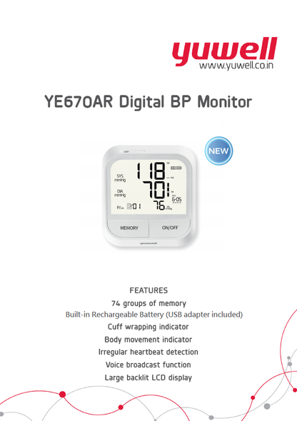 BP Monitor - Yuwell YE-670AR